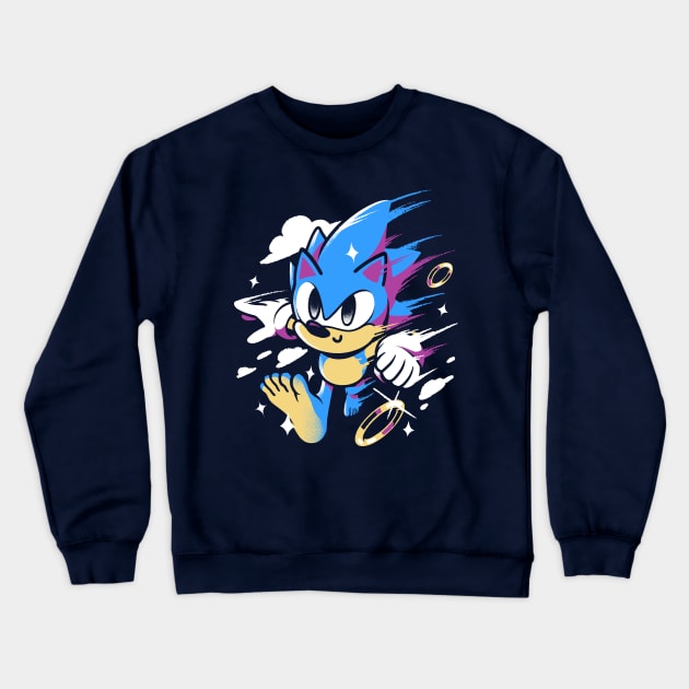 Barefoot Hedgehog Crewneck Sweatshirt by Ilustrata